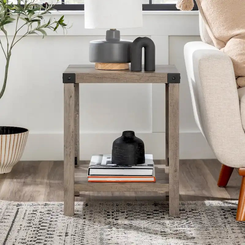 Table d'appoint Middlebrook Kujawa 18 pouces à côtés en X