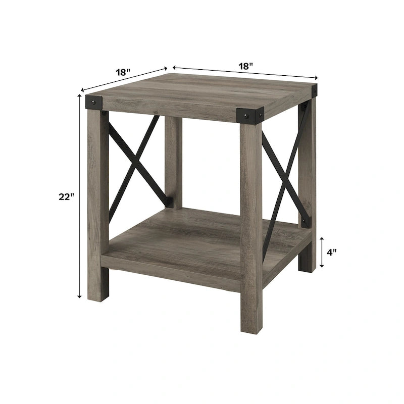 Table d'appoint Middlebrook Kujawa 18 pouces à côtés en X