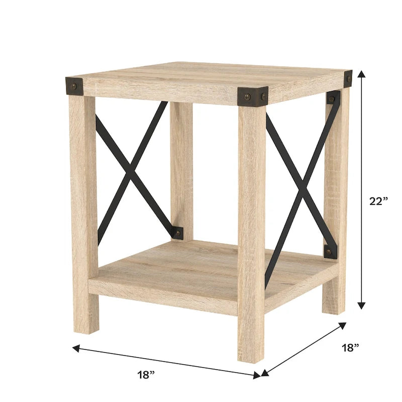 Table d'appoint Middlebrook Kujawa 18 pouces à côtés en X
