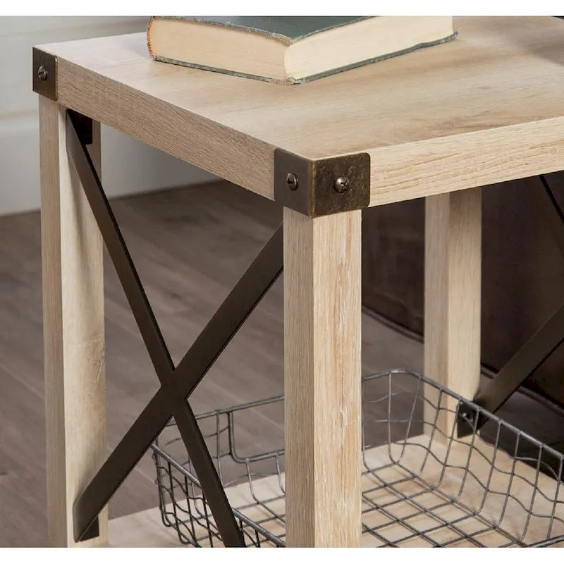Table d'appoint Middlebrook Kujawa 18 pouces à côtés en X
