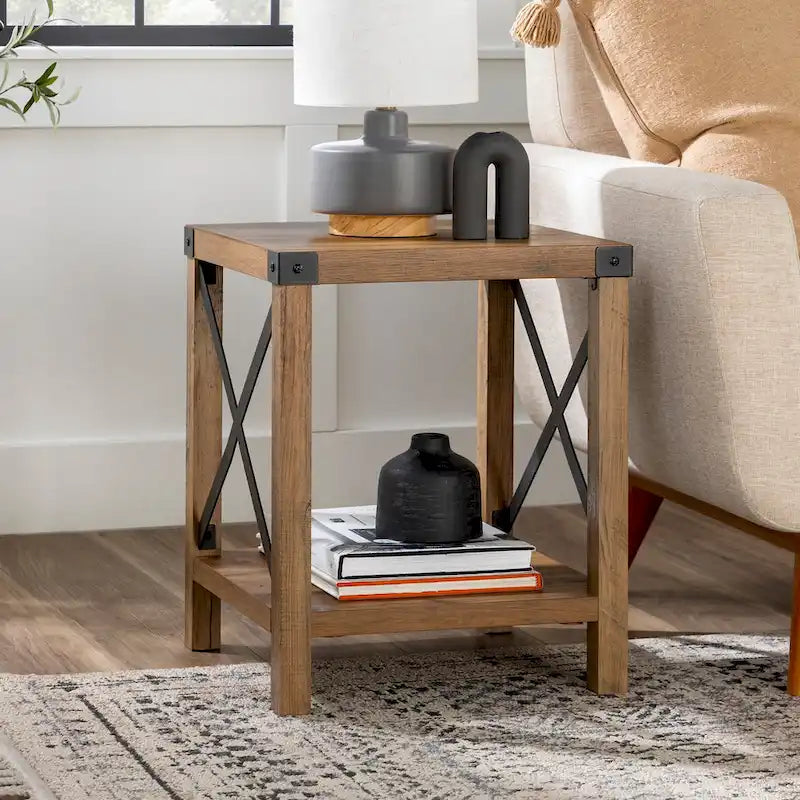 Table d'appoint Middlebrook Kujawa 18 pouces à côtés en X