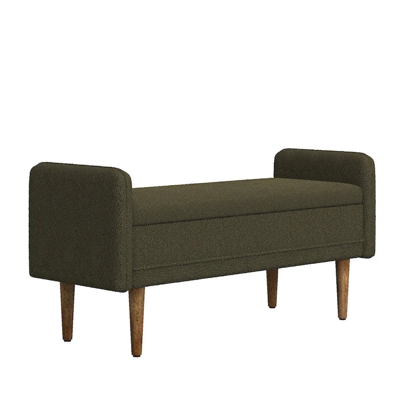 Tabouret de rangement en velours Teddy au design moderne, bancs de chambre