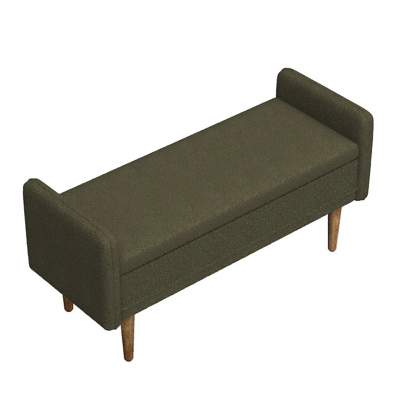 Tabouret de rangement en velours Teddy au design moderne, bancs de chambre