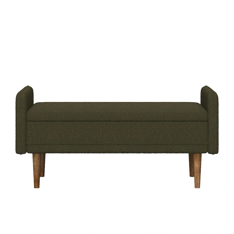Tabouret de rangement en velours Teddy au design moderne, bancs de chambre
