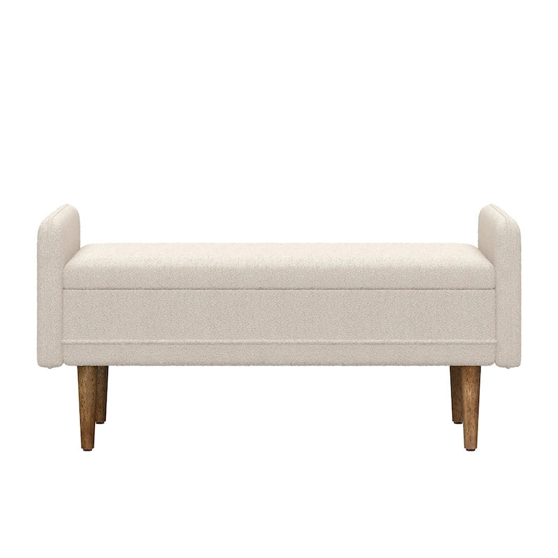 Tabouret de rangement en velours Teddy au design moderne, bancs de chambre