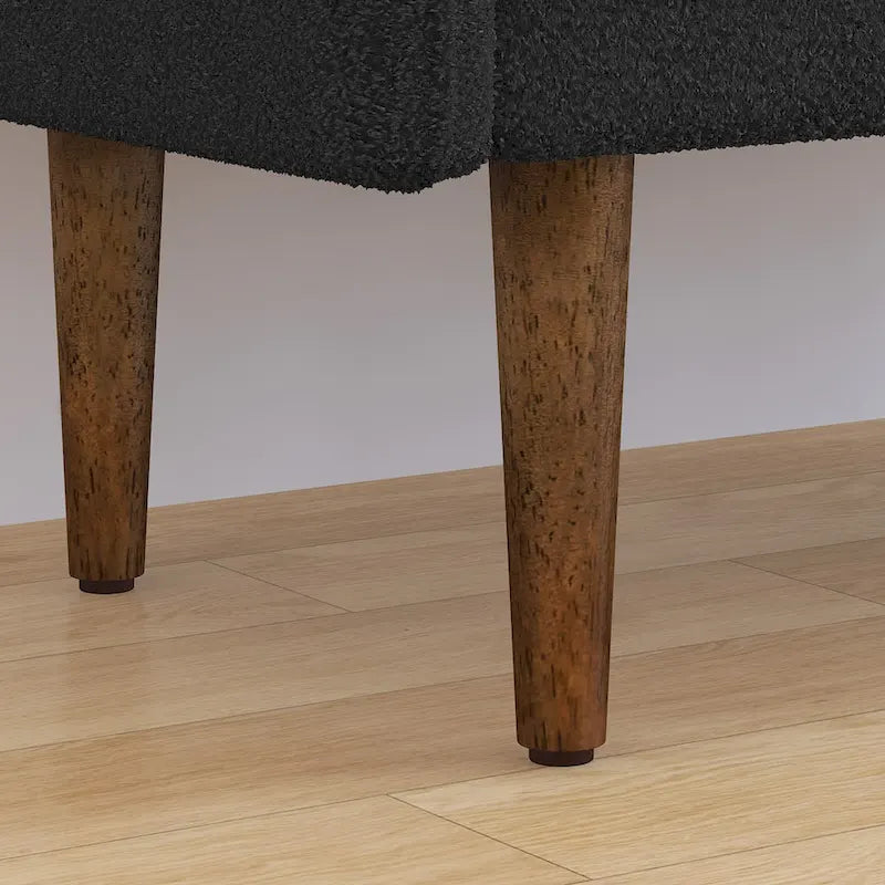 Tabouret de rangement en velours Teddy au design moderne, bancs de chambre