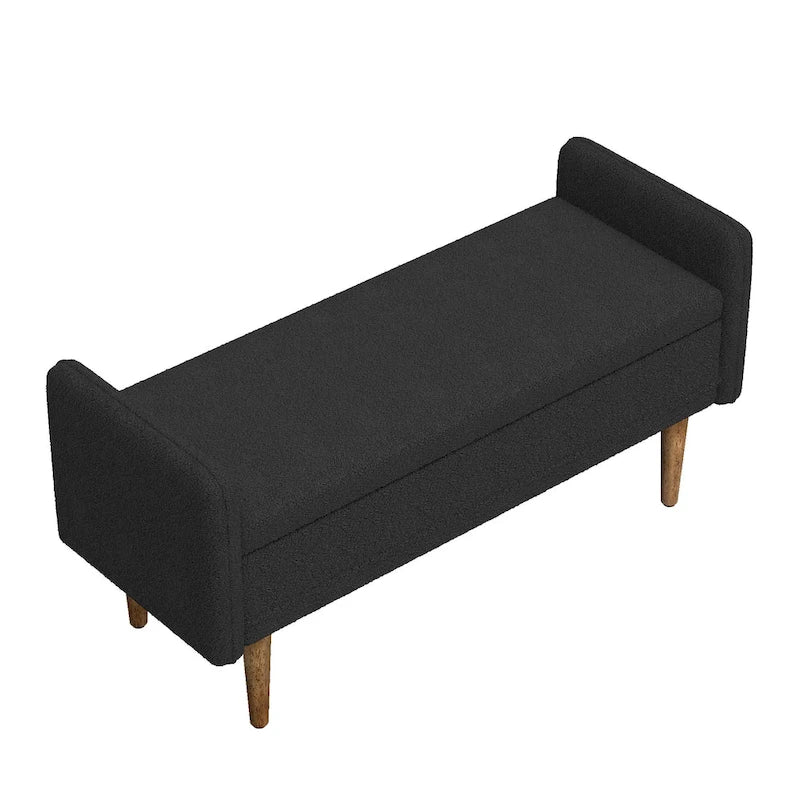 Tabouret de rangement en velours Teddy au design moderne, bancs de chambre