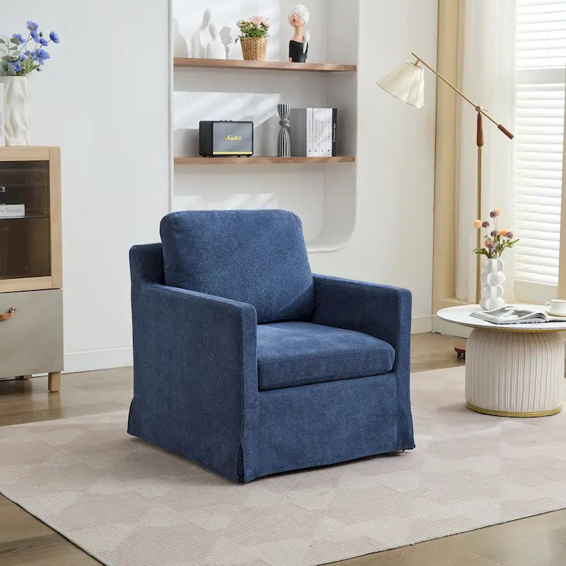 Fauteuil pivotant en chenille avec coussin amovible (29,92 €)