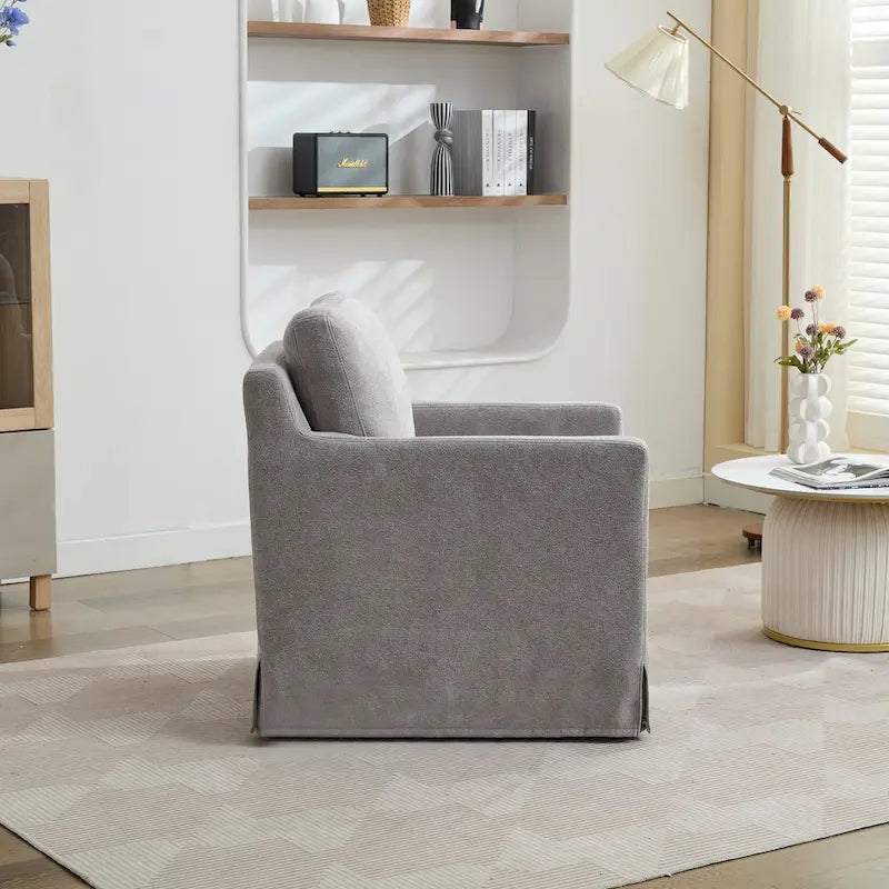 Fauteuil pivotant en chenille avec coussin amovible (29,92 €)