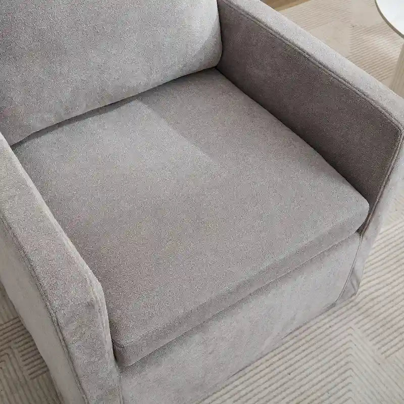 Fauteuil pivotant en chenille avec coussin amovible (29,92 €)