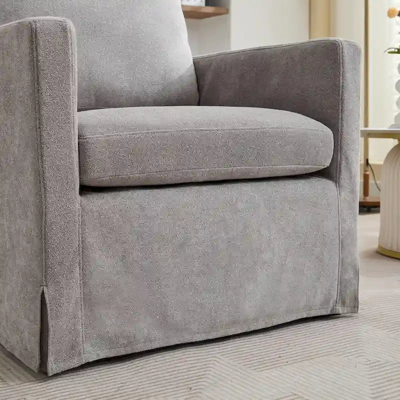 Fauteuil pivotant en chenille avec coussin amovible (29,92 €)