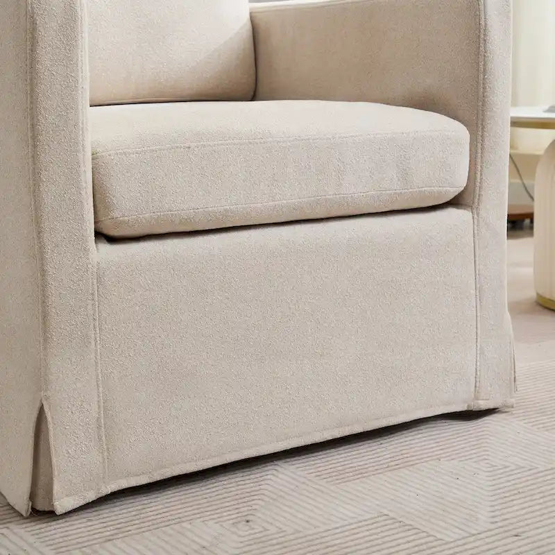 Fauteuil pivotant en chenille avec coussin amovible (29,92 €)