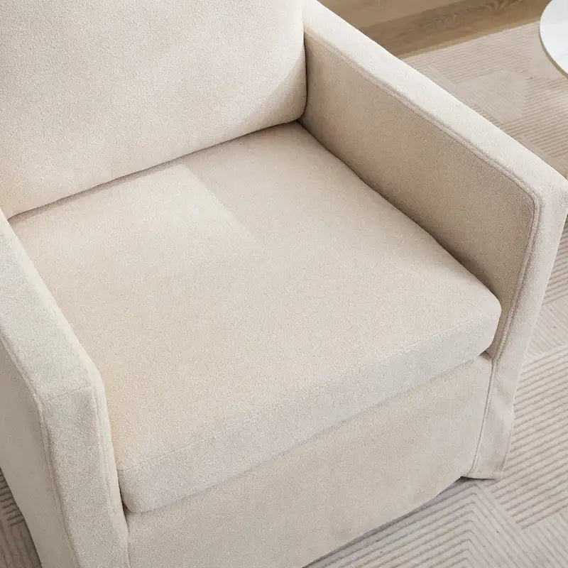 Fauteuil pivotant en chenille avec coussin amovible (29,92 €)