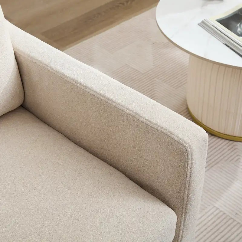 Fauteuil pivotant en chenille avec coussin amovible (29,92 €)