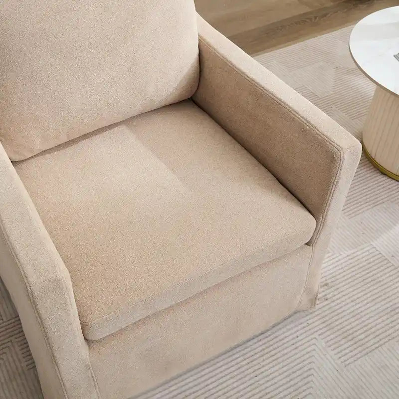 Fauteuil pivotant en chenille avec coussin amovible (29,92 €)