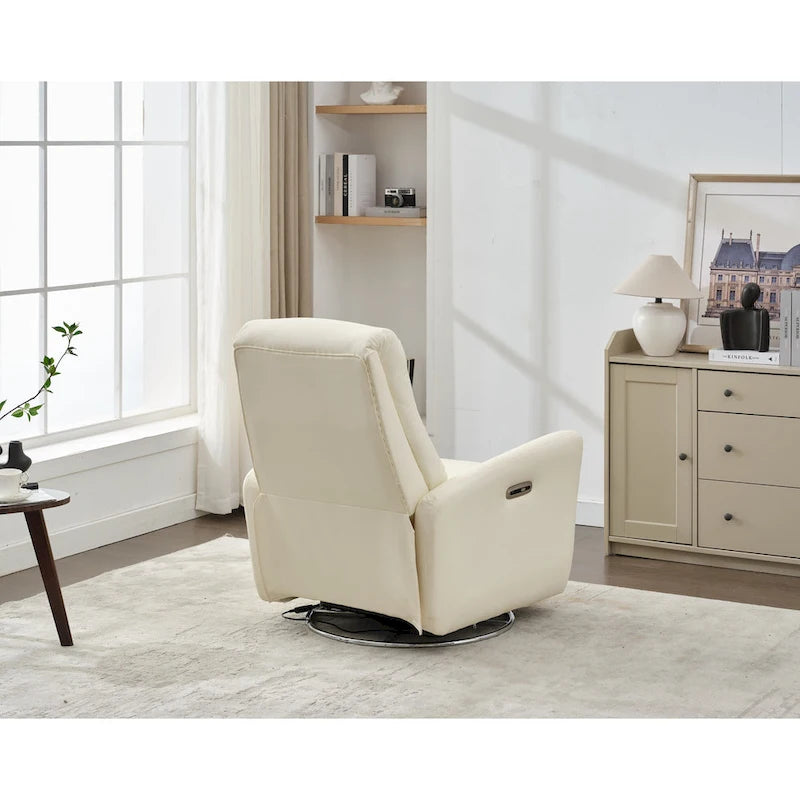 Fauteuil inclinable pivotant en similicuir, dossier ergonomique, ports USB