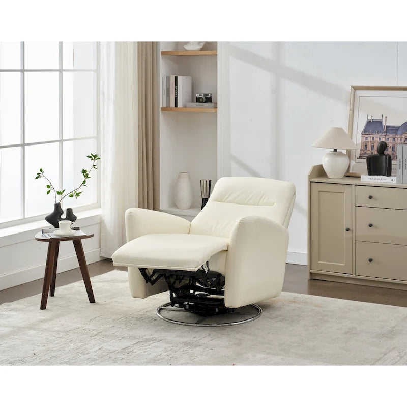 Fauteuil inclinable pivotant en similicuir, dossier ergonomique, ports USB