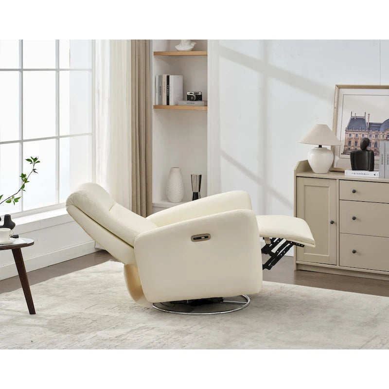 Fauteuil inclinable pivotant en similicuir, dossier ergonomique, ports USB