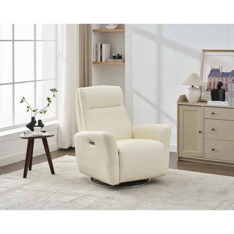 Fauteuil inclinable pivotant en similicuir, dossier ergonomique, ports USB