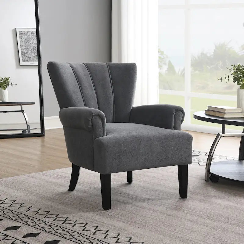 Fauteuil rembourré de 29 pouces avec dossier capitonné en mousse haute densité