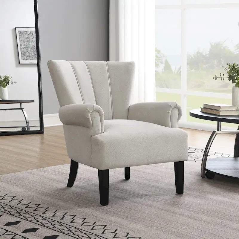 Fauteuil rembourré de 29 pouces avec dossier capitonné en mousse haute densité