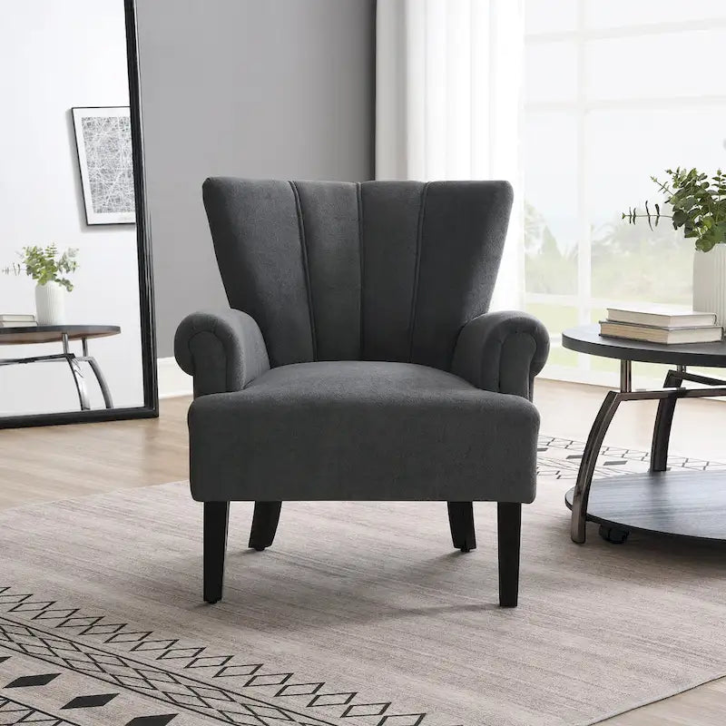 Fauteuil rembourré de 29 pouces avec dossier capitonné en mousse haute densité