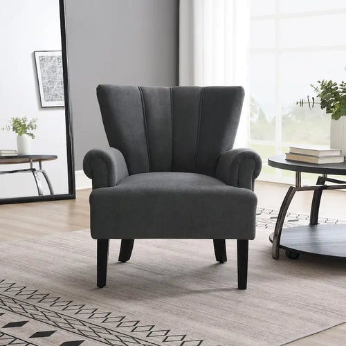 Fauteuil rembourré de 29 pouces avec dossier capitonné en mousse haute densité