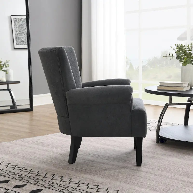 Fauteuil rembourré de 29 pouces avec dossier capitonné en mousse haute densité