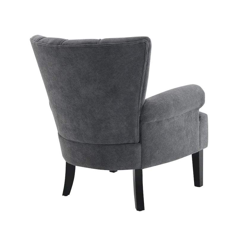 Fauteuil rembourré de 29 pouces avec dossier capitonné en mousse haute densité