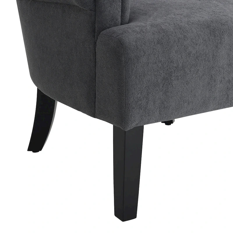 Fauteuil rembourré de 29 pouces avec dossier capitonné en mousse haute densité