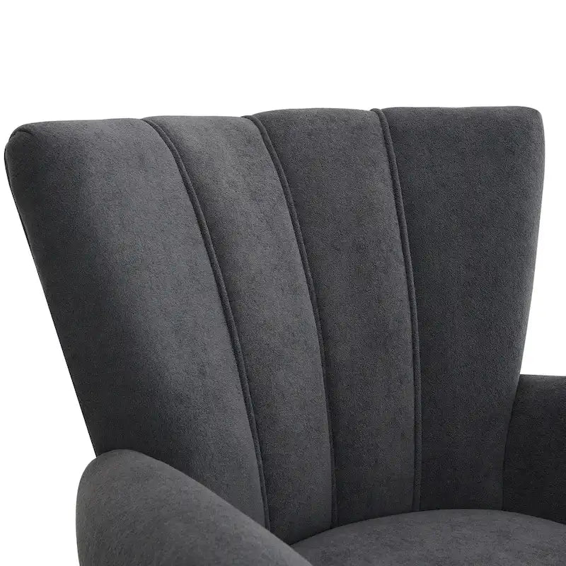 Fauteuil rembourré de 29 pouces avec dossier capitonné en mousse haute densité