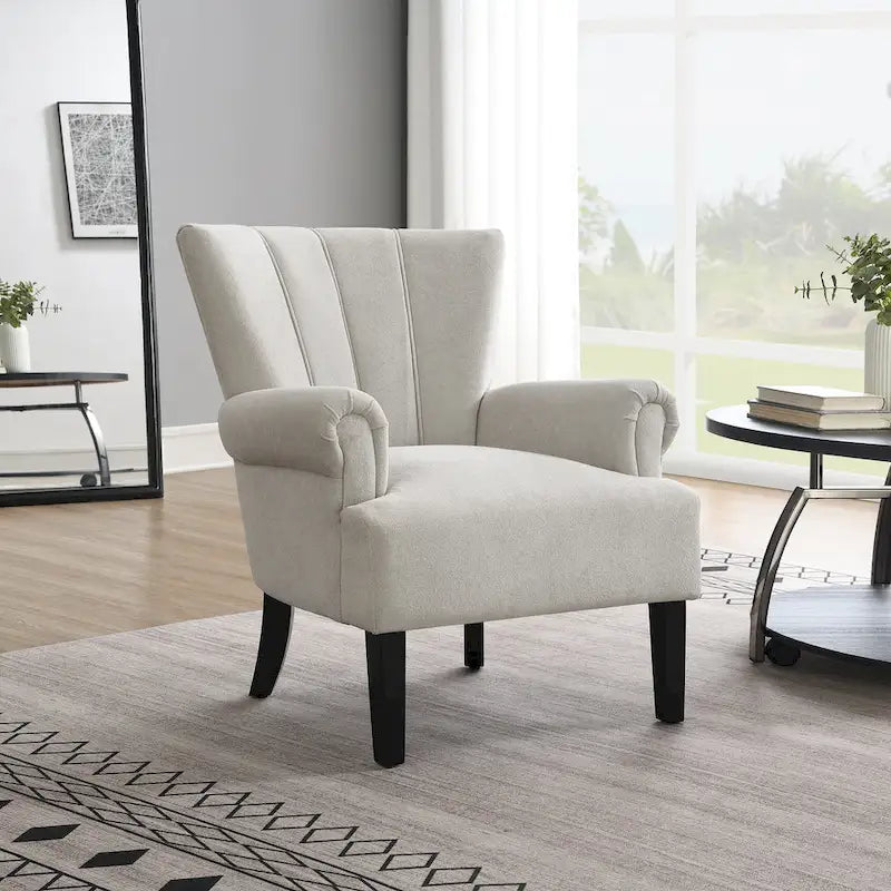 Fauteuil rembourré de 29 pouces avec dossier capitonné en mousse haute densité