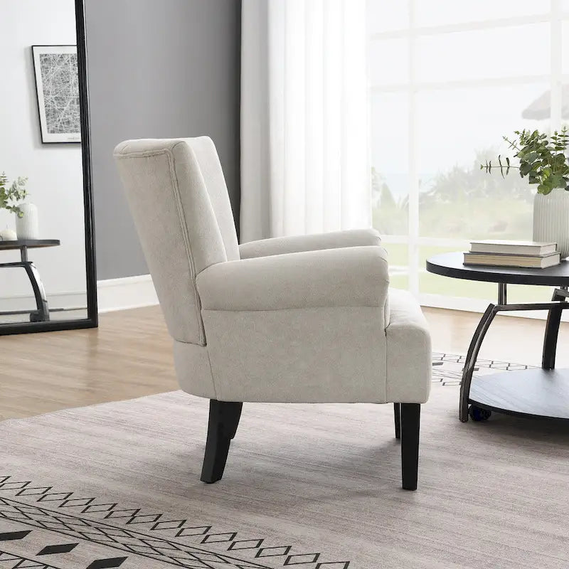 Fauteuil rembourré de 29 pouces avec dossier capitonné en mousse haute densité