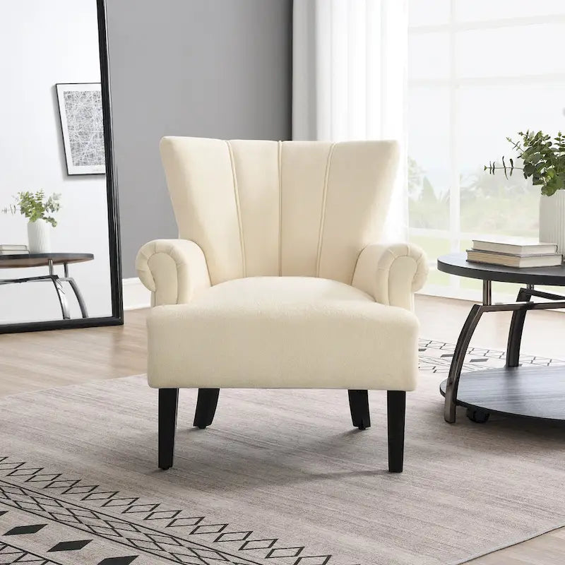 Fauteuil rembourré de 29 pouces avec dossier capitonné en mousse haute densité