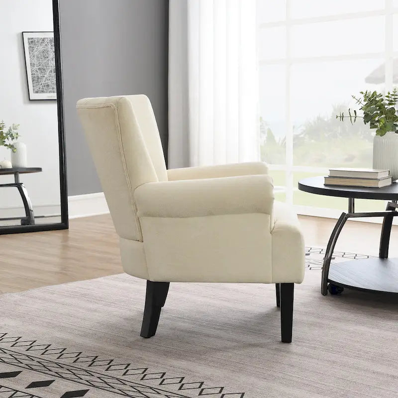 Fauteuil rembourré de 29 pouces avec dossier capitonné en mousse haute densité