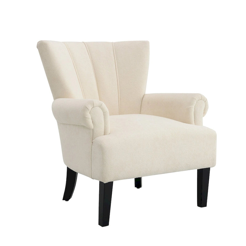 Fauteuil rembourré de 29 pouces avec dossier capitonné en mousse haute densité