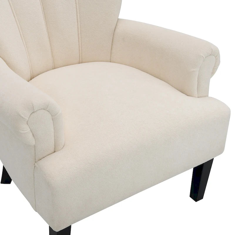 Fauteuil rembourré de 29 pouces avec dossier capitonné en mousse haute densité