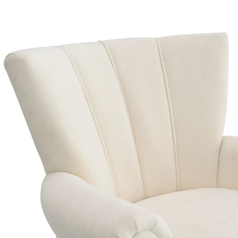 Fauteuil rembourré de 29 pouces avec dossier capitonné en mousse haute densité