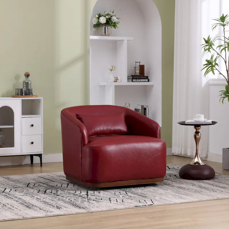 Fauteuil pivotant en forme de tonneau, fauteuil d'appoint rond et confortable, fauteuil club pivotant à 360 degrés, fauteuil de détente pour chambre d'enfant