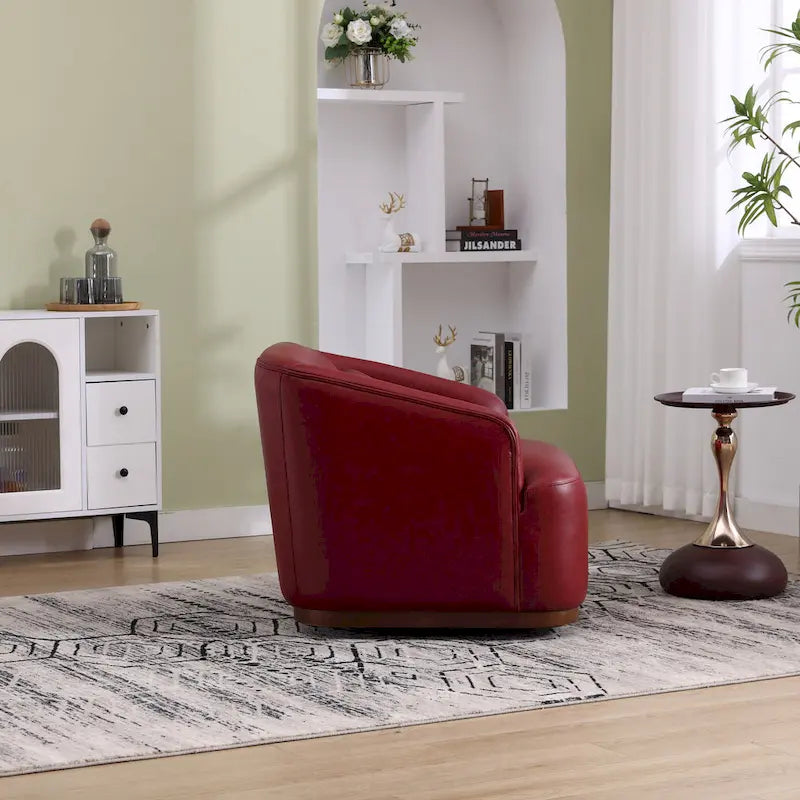 Fauteuil pivotant en forme de tonneau, fauteuil d'appoint rond et confortable, fauteuil club pivotant à 360 degrés, fauteuil de détente pour chambre d'enfant