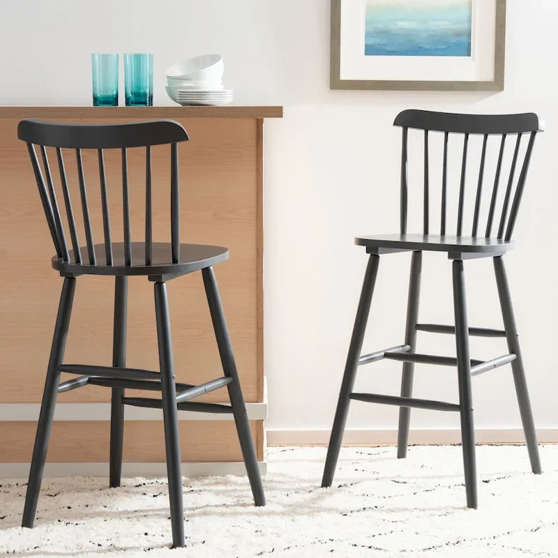 Tabourets de bar style ferme SAFAVIEH Galena 76 cm (lot de 2) - 51 cm (L) x 51 cm (P) x 109 cm (H)