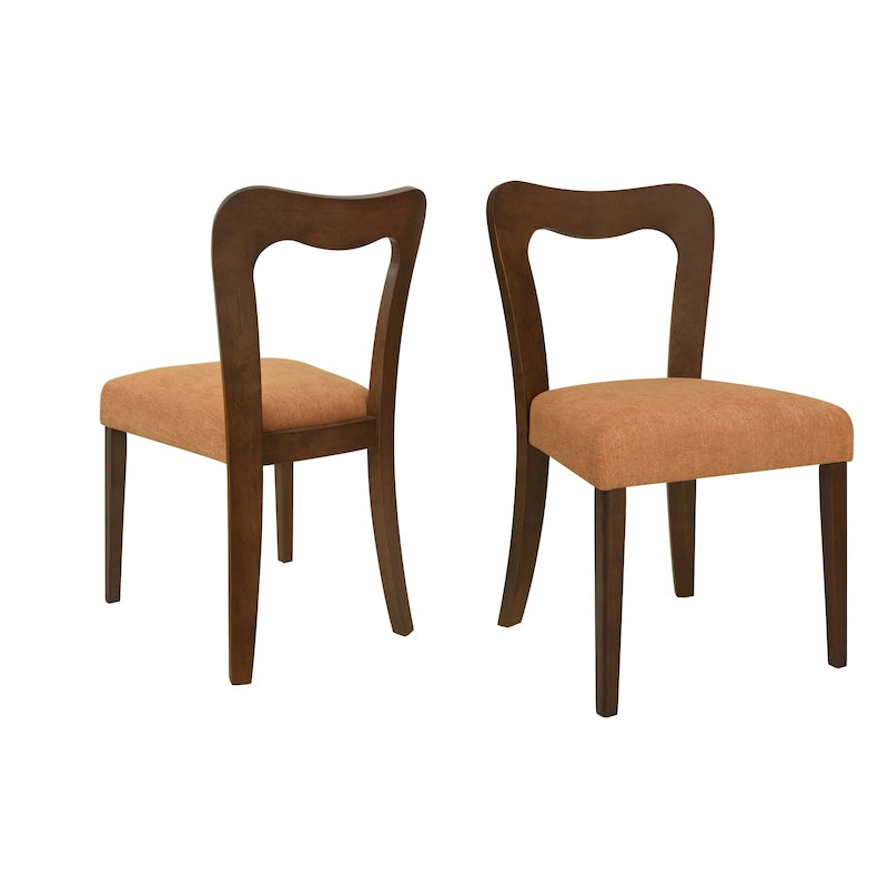 Christopher Knight Home - Ensemble de 2 chaises de salle à manger modernes et rembourrées Ethan avec dossier ouvert