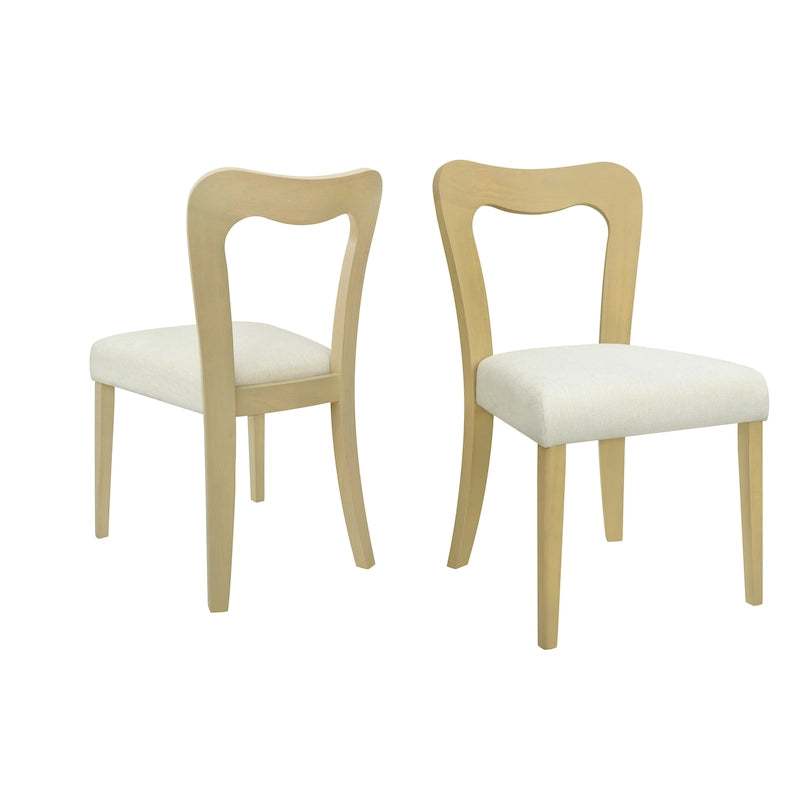 Christopher Knight Home - Ensemble de 2 chaises de salle à manger modernes et rembourrées Ethan avec dossier ouvert