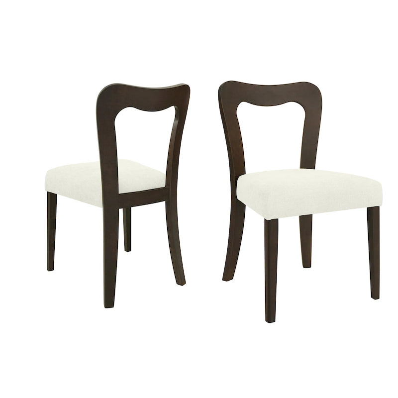 Christopher Knight Home - Ensemble de 2 chaises de salle à manger modernes et rembourrées Ethan avec dossier ouvert