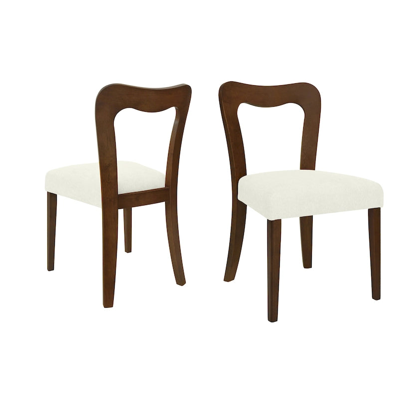 Christopher Knight Home - Ensemble de 2 chaises de salle à manger modernes et rembourrées Ethan avec dossier ouvert