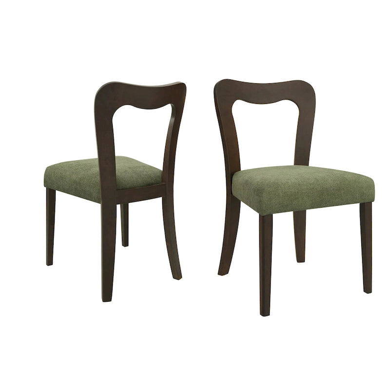 Christopher Knight Home - Ensemble de 2 chaises de salle à manger modernes et rembourrées Ethan avec dossier ouvert
