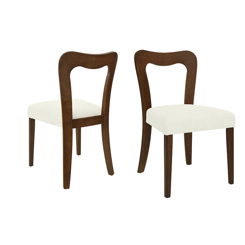 Christopher Knight Home - Ensemble de 2 chaises de salle à manger modernes et rembourrées Ethan avec dossier ouvert