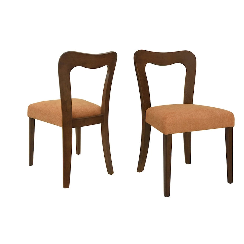 Christopher Knight Home - Ensemble de 2 chaises de salle à manger modernes et rembourrées Ethan avec dossier ouvert