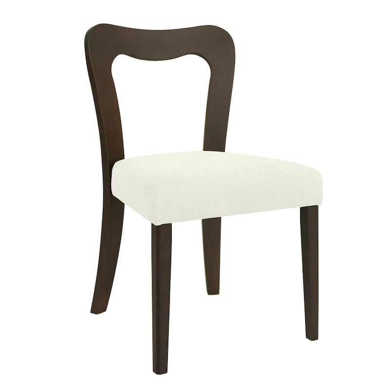 Christopher Knight Home - Ensemble de 2 chaises de salle à manger modernes et rembourrées Ethan avec dossier ouvert