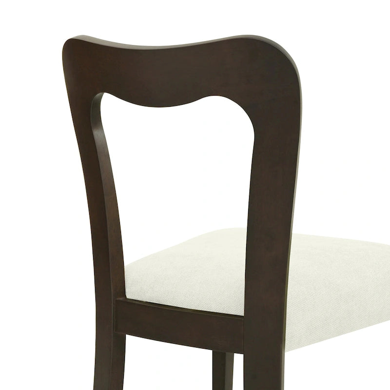 Christopher Knight Home - Ensemble de 2 chaises de salle à manger modernes et rembourrées Ethan avec dossier ouvert